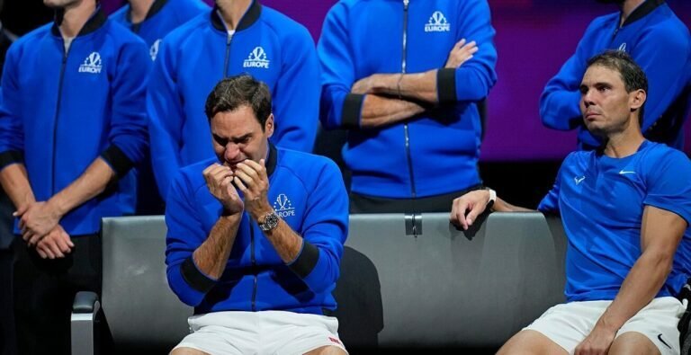 റോജർ ഫെഡറർ പിരിയുമ്പോൾ ടെന്നീസ് പ്രേമികളെ കണ്ണീരണയിച്ച് റാഫേൽ നദാലിൻ്റെ തേങ്ങൽ