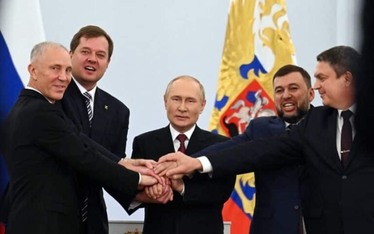 യുക്രൈനിൻ്റെ നാല് വിമത മേഖലകൾ റഷ്യയുടെ ഭാഗമായി പ്രഖ്യാപിച്ച് ഉടമ്പടി