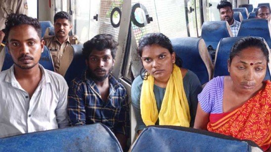 ദമ്പതികളെ കെട്ടിയിട്ട് കവർച്ച: രണ്ടു സ്ത്രീകൾ ഉൾപ്പെടെ മോഷണ സംഘം പിടിയിൽ