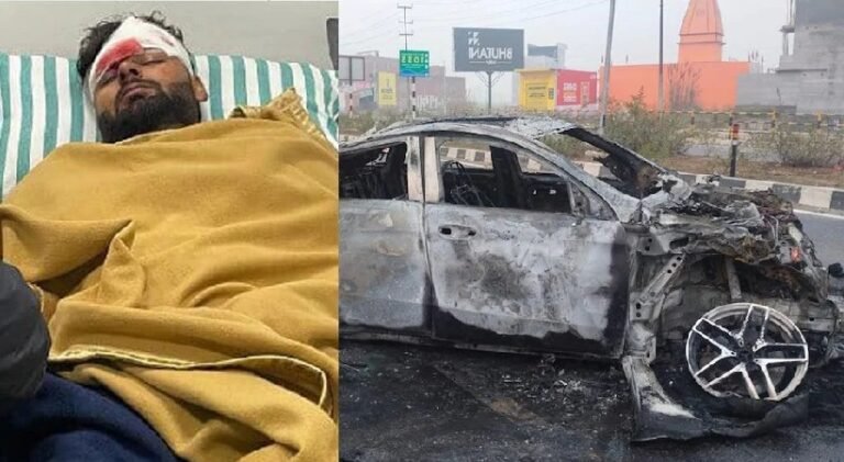 കാർ പൂർണ്ണമായും കത്തി, ഋഷഭ് പന്ത് രക്ഷപെട്ടത് തലനാരിഴയ്ക്ക്