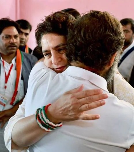 രാഹുൽ ഒഴികെ എല്ലാത്തിനെയും അദാനിയും അംബാനിയും ചേർന്ന് വിലയ്ക്ക് വാങ്ങി- യു പി അതിർത്തിയിൽ സഹോദരന് സ്വീകരണമൊരുക്കി പ്രിയങ്ക ഗാന്ധി