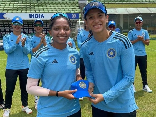 ഇന്ത്യൻ ടീമിൽ കളിക്കുന്ന ആദ്യ മലയാളി വനിതാ ക്രിക്കറ്റർ, മിന്നു മണിയുടെ തുടക്കം വിക്കറ്റോടെ