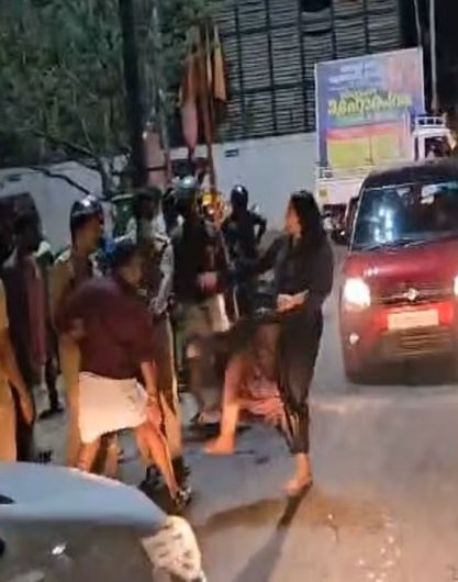 മദ്യലഹരിയിൽ റോഡിൽ പരാക്രമം, യുവതി അറസ്റ്റിൽ, തിരികെ ആക്രമിച്ചവർക്ക് എതിരെ കേസില്ല