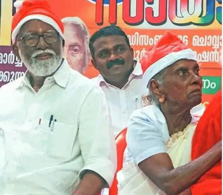ക്ഷേമ പെൻഷനിലെ നായിക മറിയക്കുട്ടി സംഘപരിവാർ വേദിയിൽ