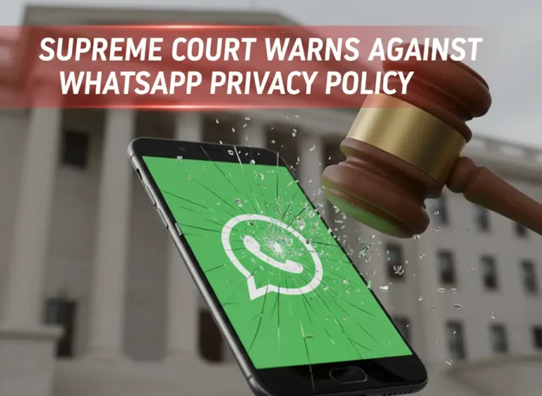 ‘ടേക്ക് ഇറ്റ് ഓർ ലീവ് ഇറ്റ്’ വാട്സാപ്പിന്റെ സ്വകാര്യതാ നയത്തിനെതിരെ മുന്നറിയിപ്പുമായി സുപ്രീം കോടതി
